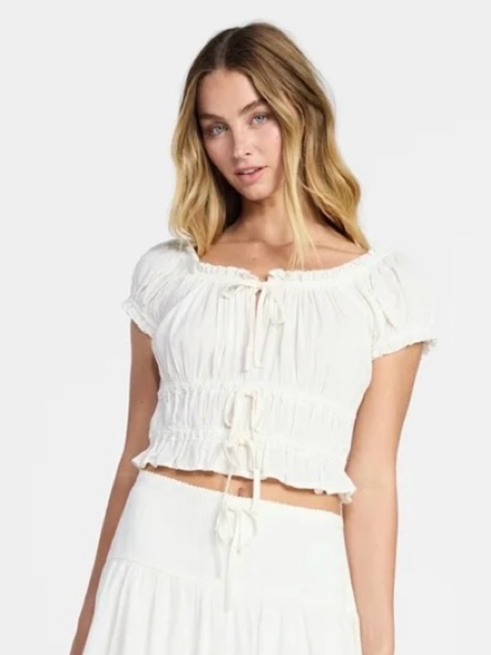 White crop top